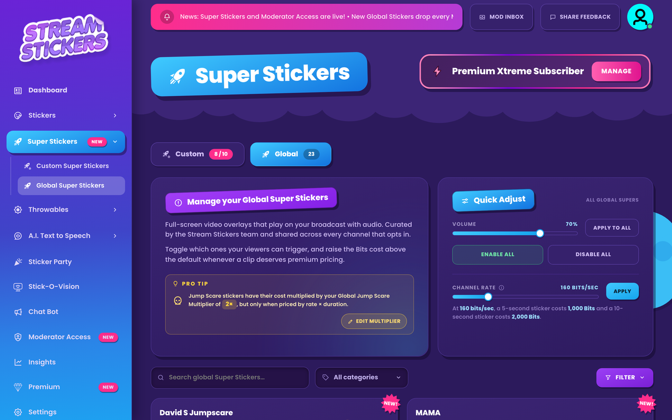 Super Stickers | Stream Stickers